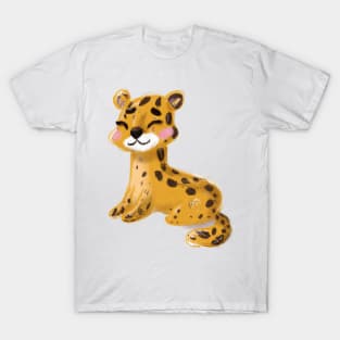 Cute Leopard Drawing T-Shirt